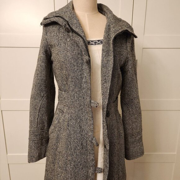 ESPIRIT womens Medium Black and White tweed jacket - Picture 1 of 4